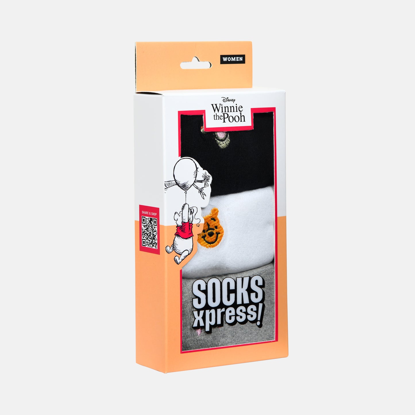 Women’s Winnie The Pooh Embroidered Ankle Socks
