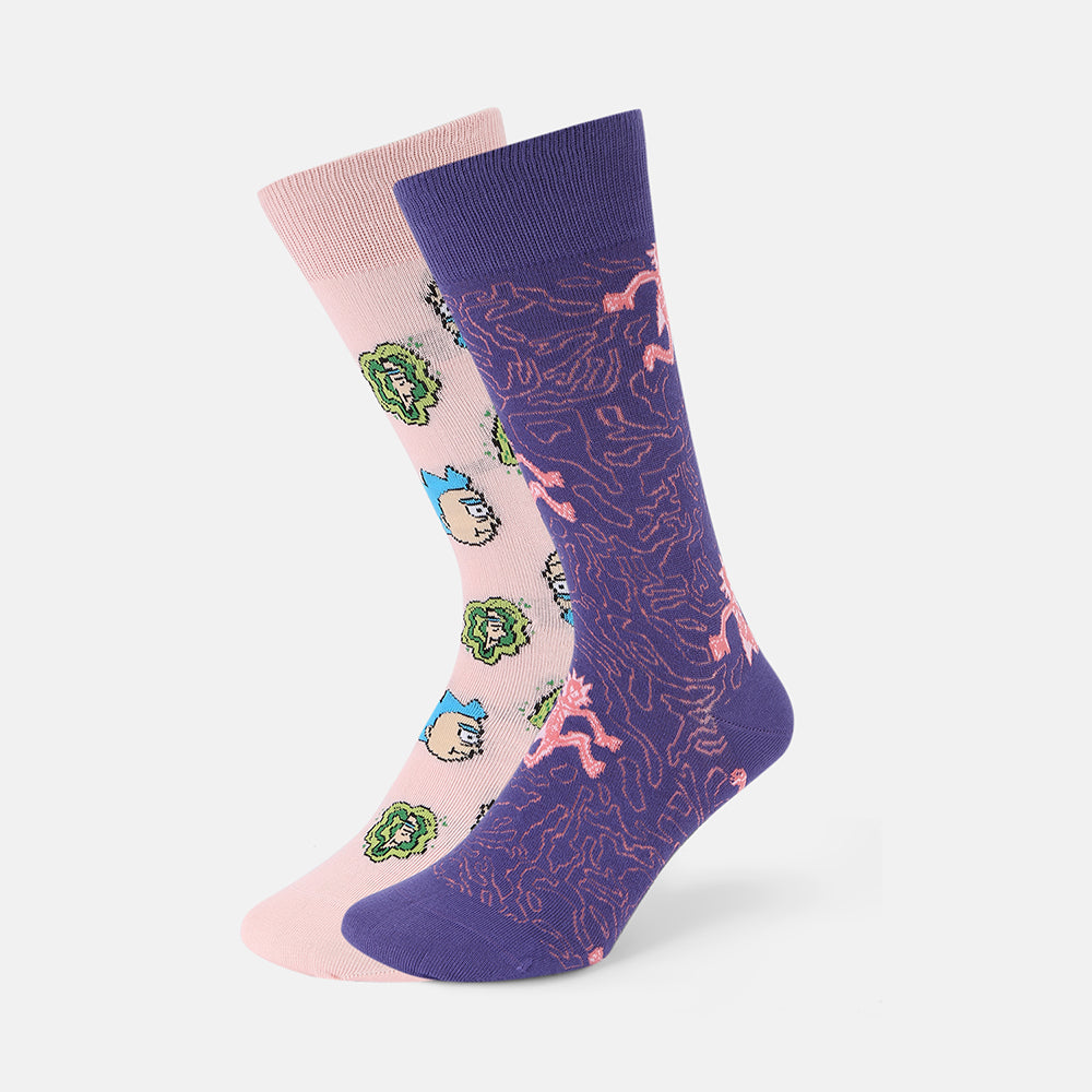 Men’s Rick and Morty Themed Crew Socks