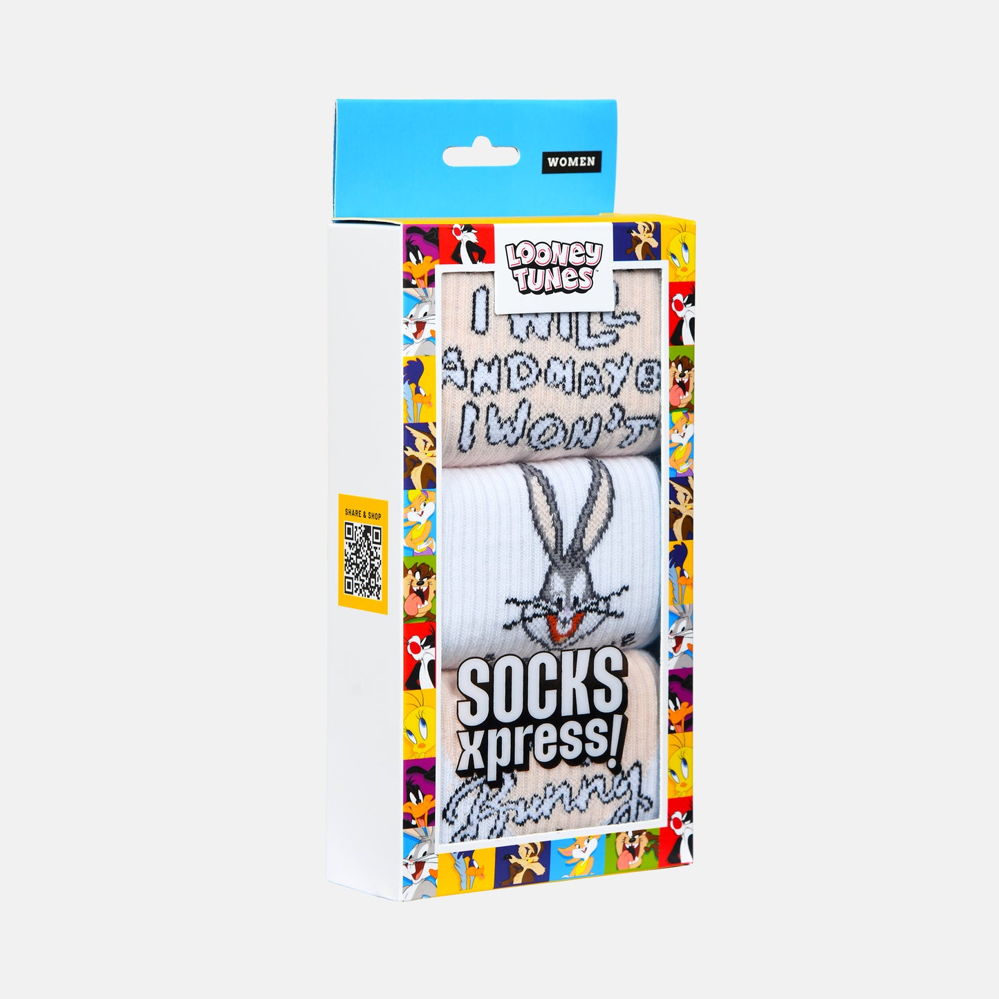 Women’s Looney Tunes Cartoon High Ankle Socks
