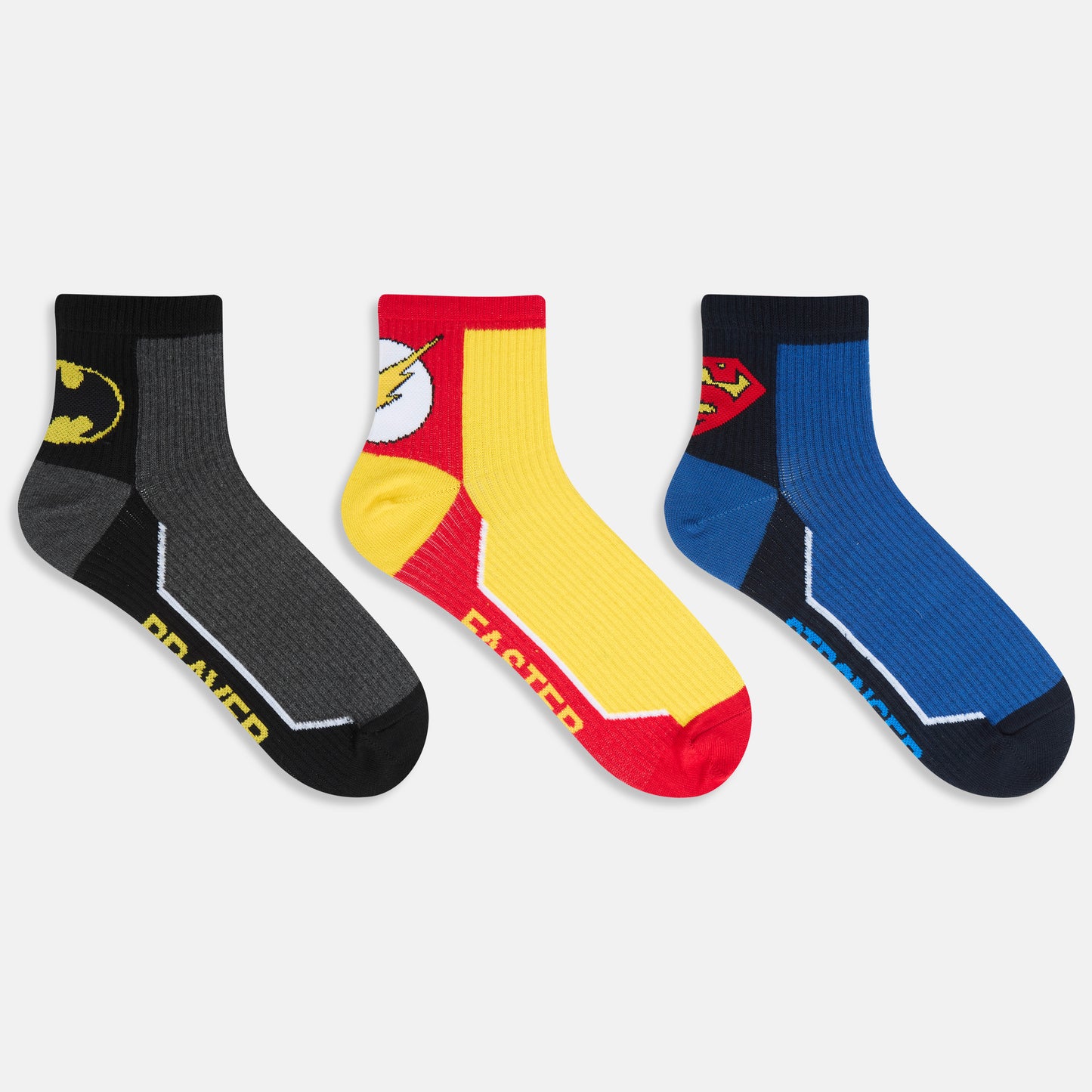Men’s Justice League High Ankle Rib Socks