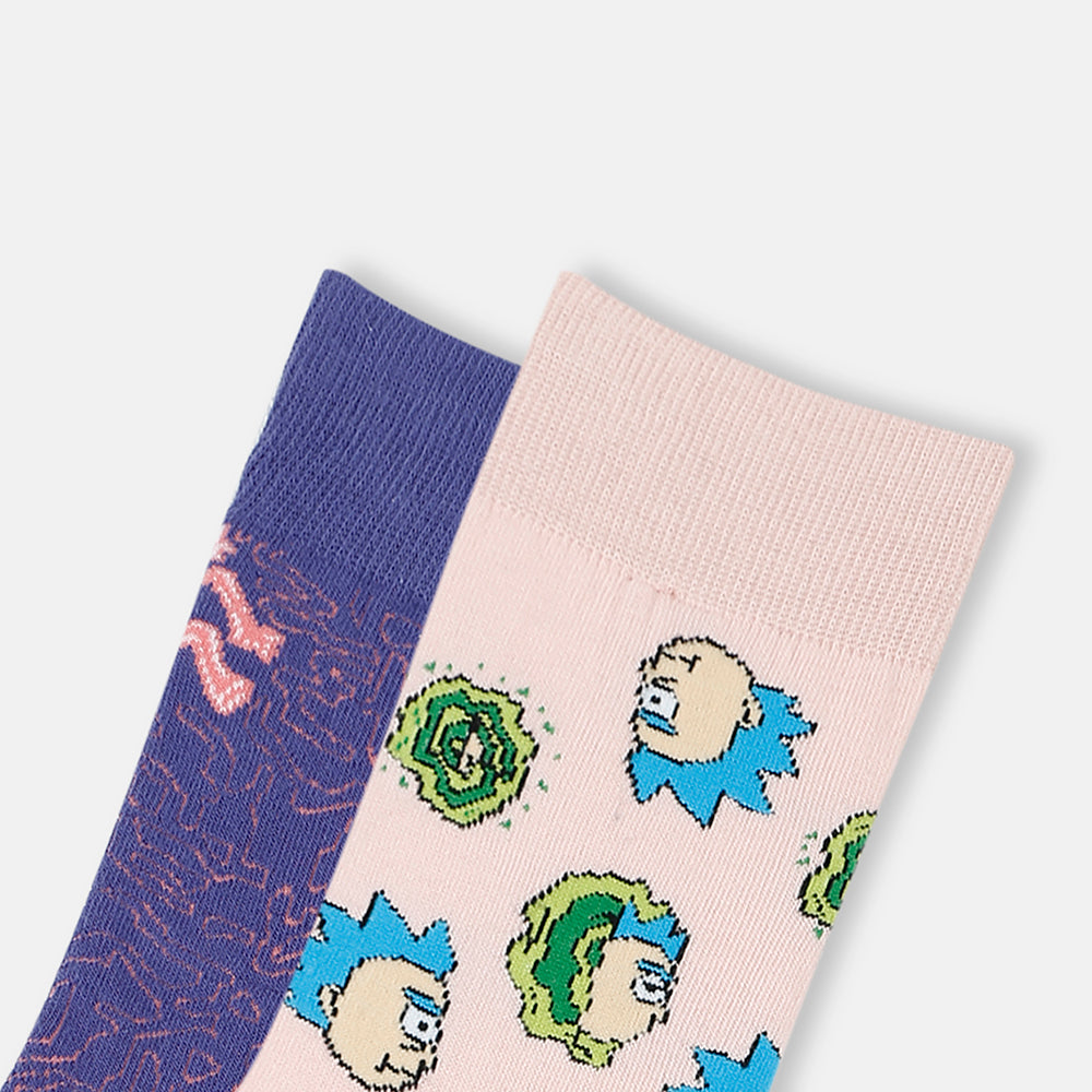 Men’s Rick and Morty Themed Crew Socks