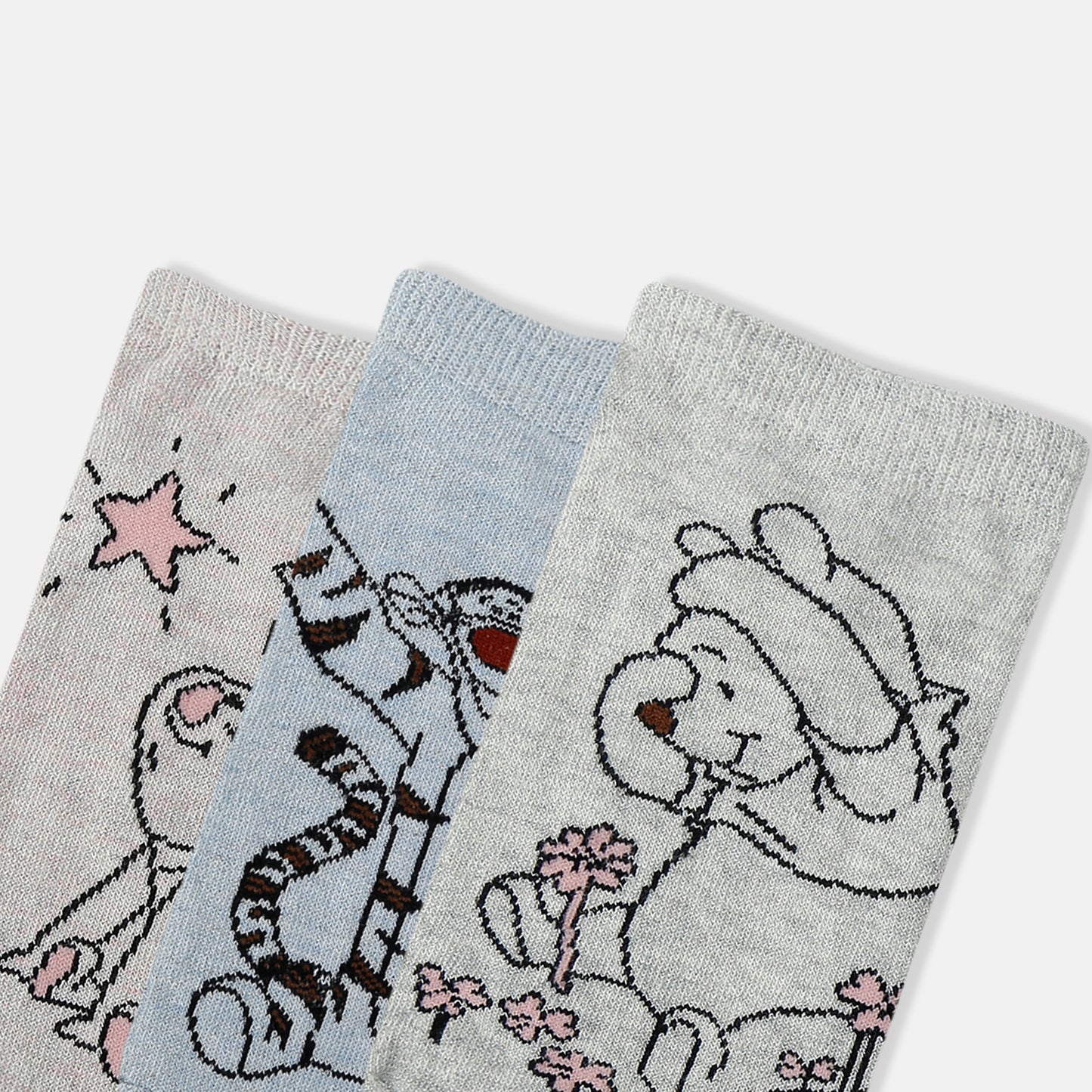 Women’s Winnie The Pooh Themed Lurex Ankle Socks