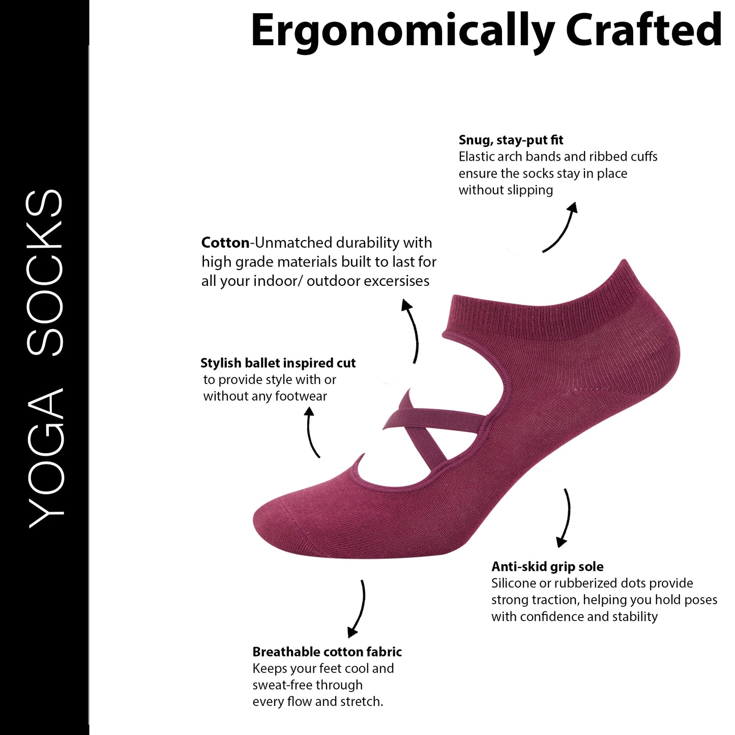 Women’s Studio Collection Yoga & Pilates Socks