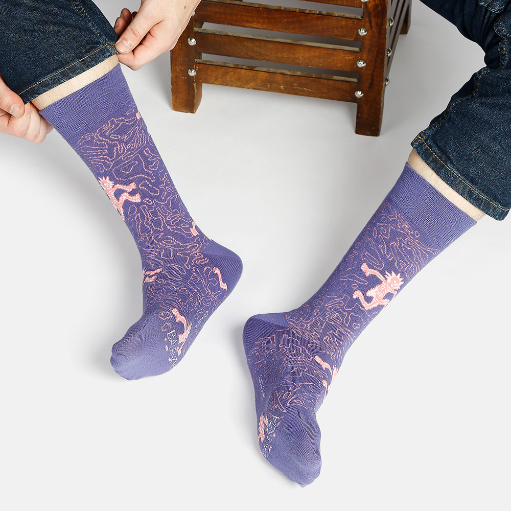 Men’s Rick and Morty Themed Crew Socks