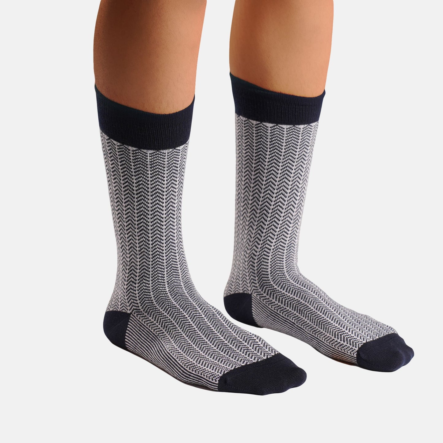 Men’s Patterned Cotton Crew Socks