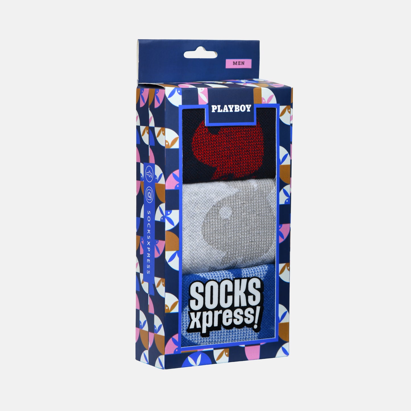 Men’s Playboy Themed Ankle Socks