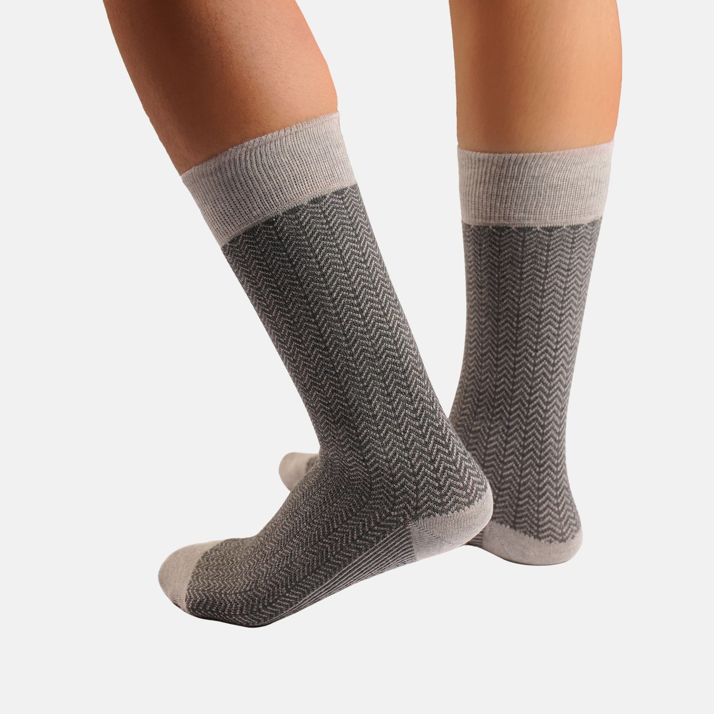 Men’s Patterned Cotton Crew Socks