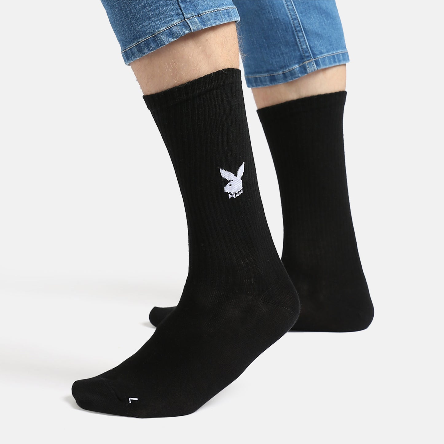 Men’s Playboy Solid Crew Socks
