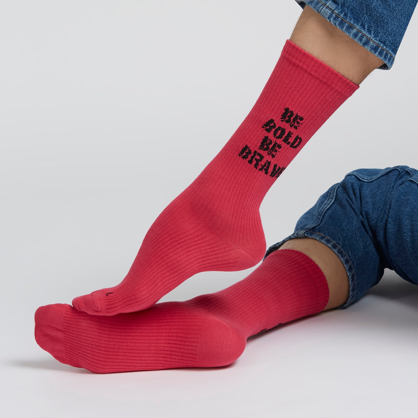 Men’s Playboy Themed Ribbed Crew Socks