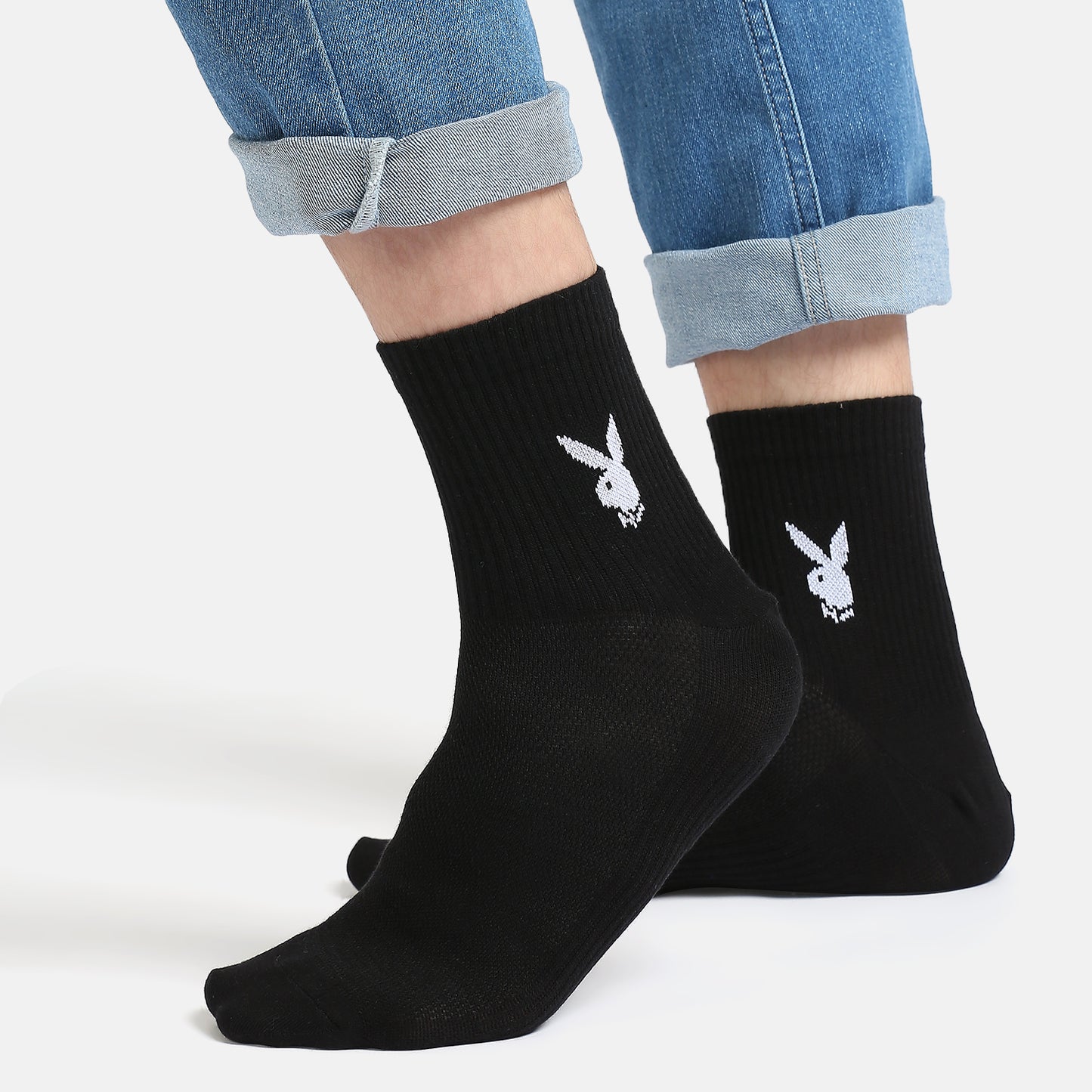 Men’s Playboy Themed High Ankle Socks