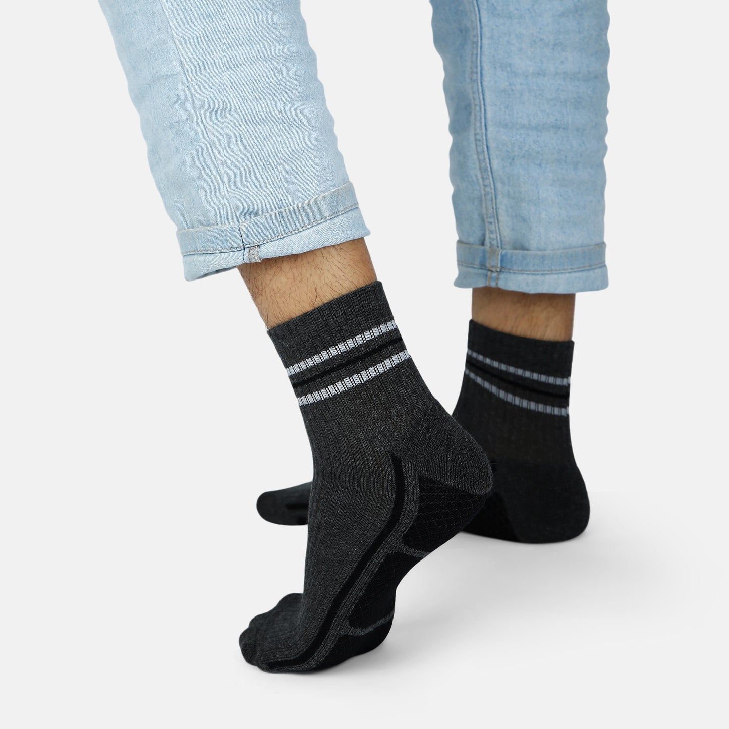 Men’s Full Cushioned High Ankle Socks for Sports