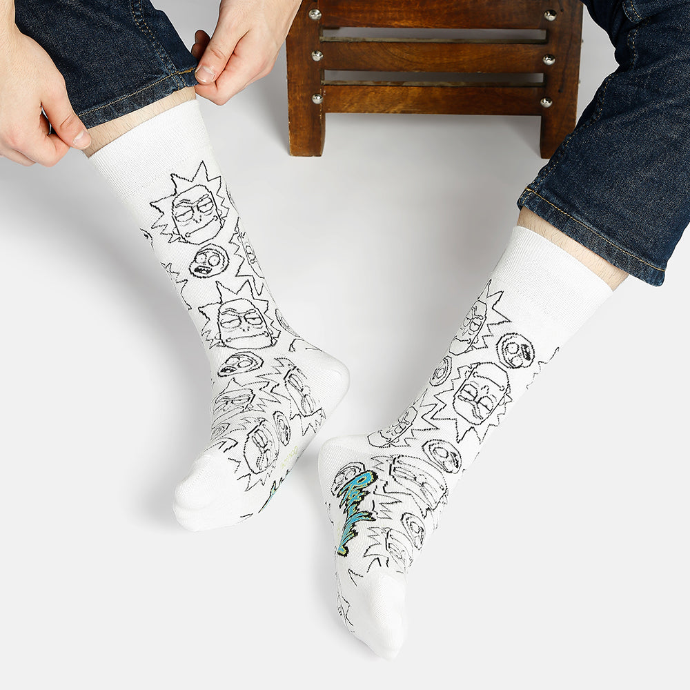 Men’s Rick and Morty Themed Crew Socks