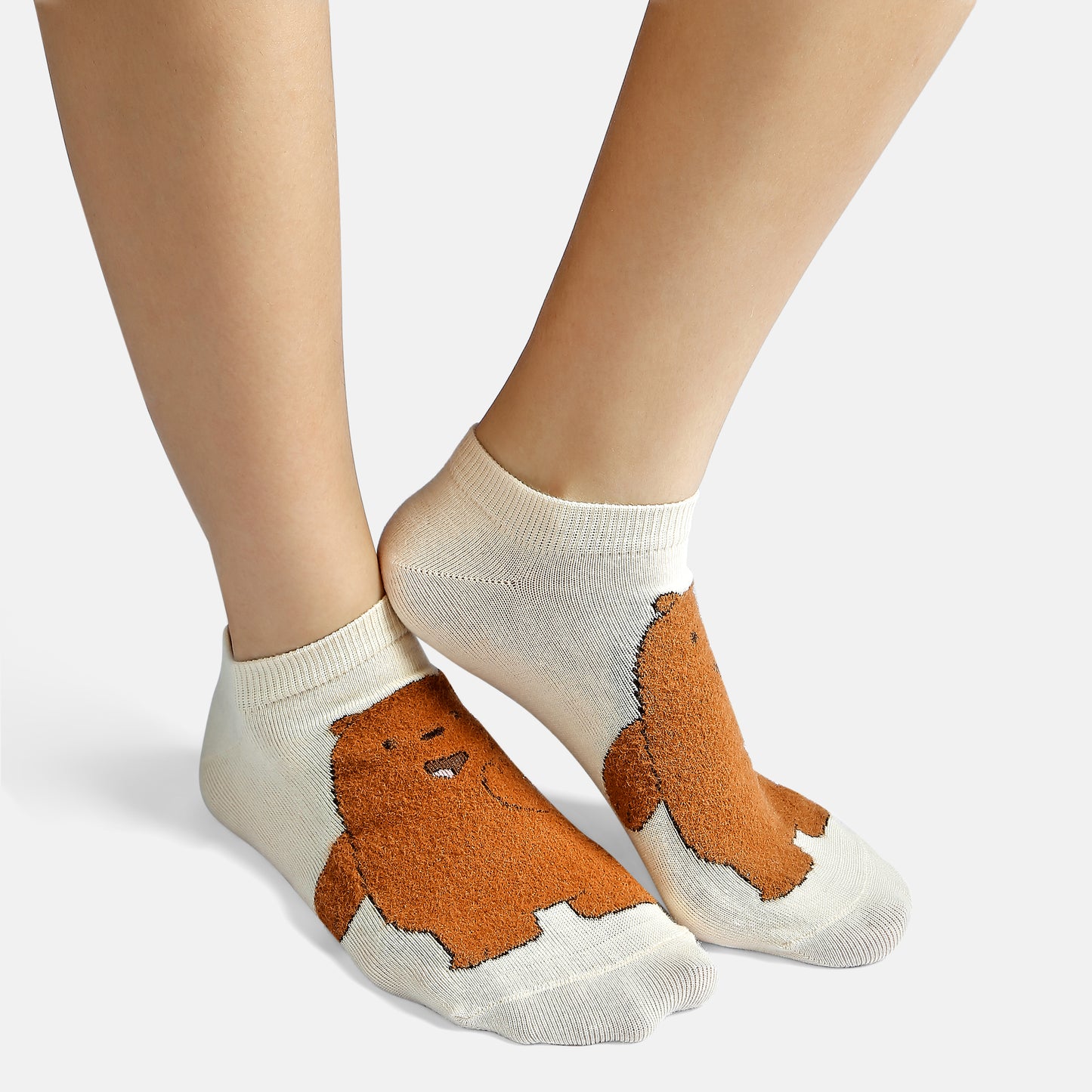 Women’s We Bare Bears Themed Fur Ankle Socks