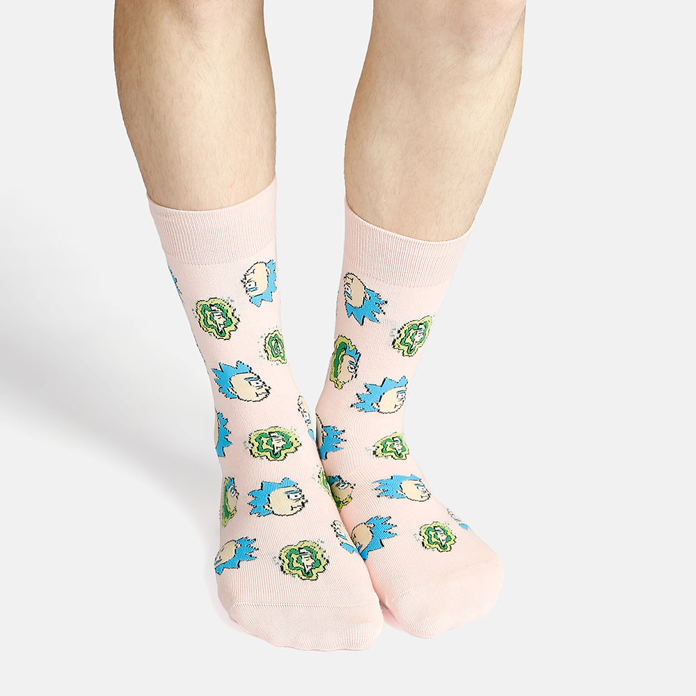 Men’s Rick and Morty Themed Crew Socks