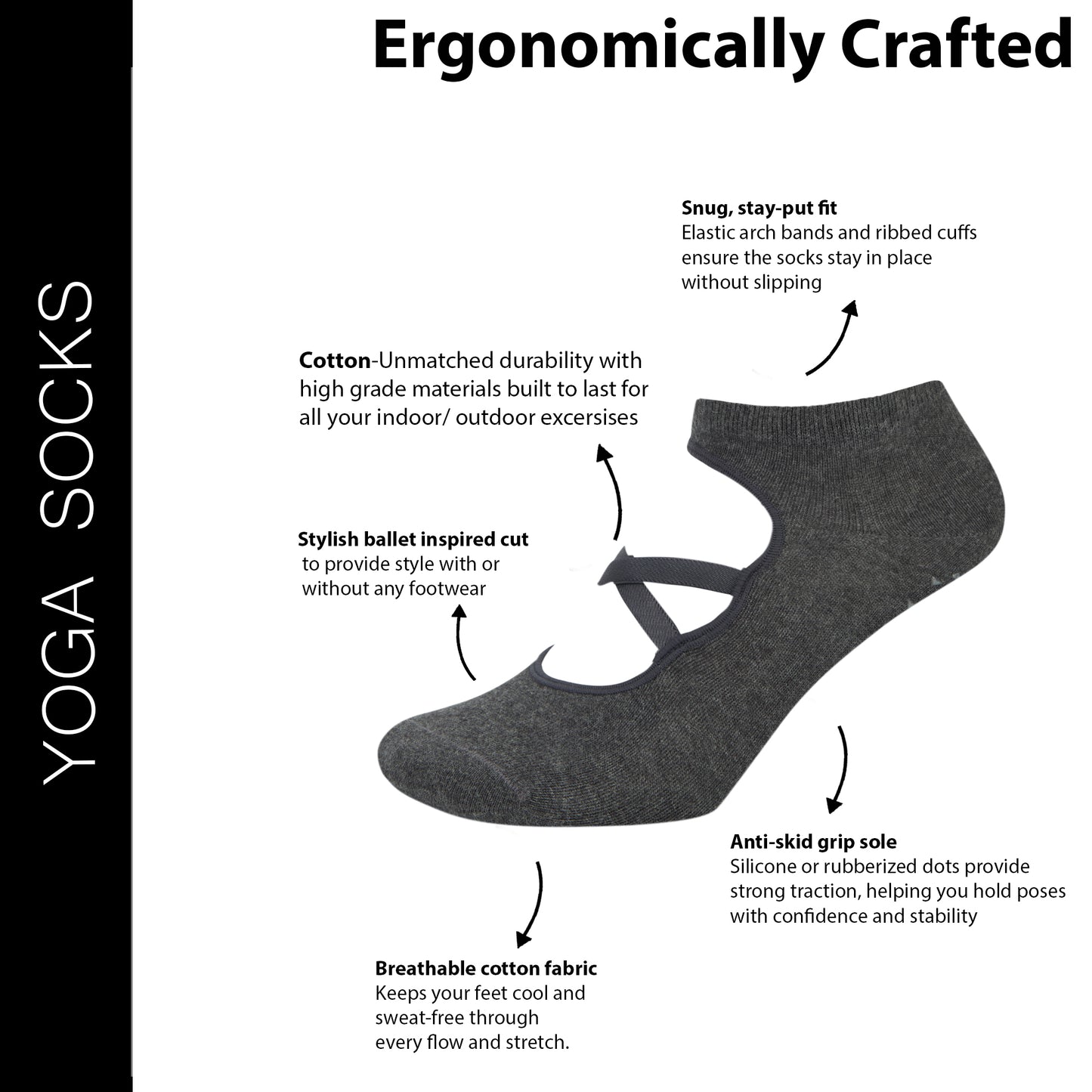 Women’s Studio Collection Yoga & Pilates Socks