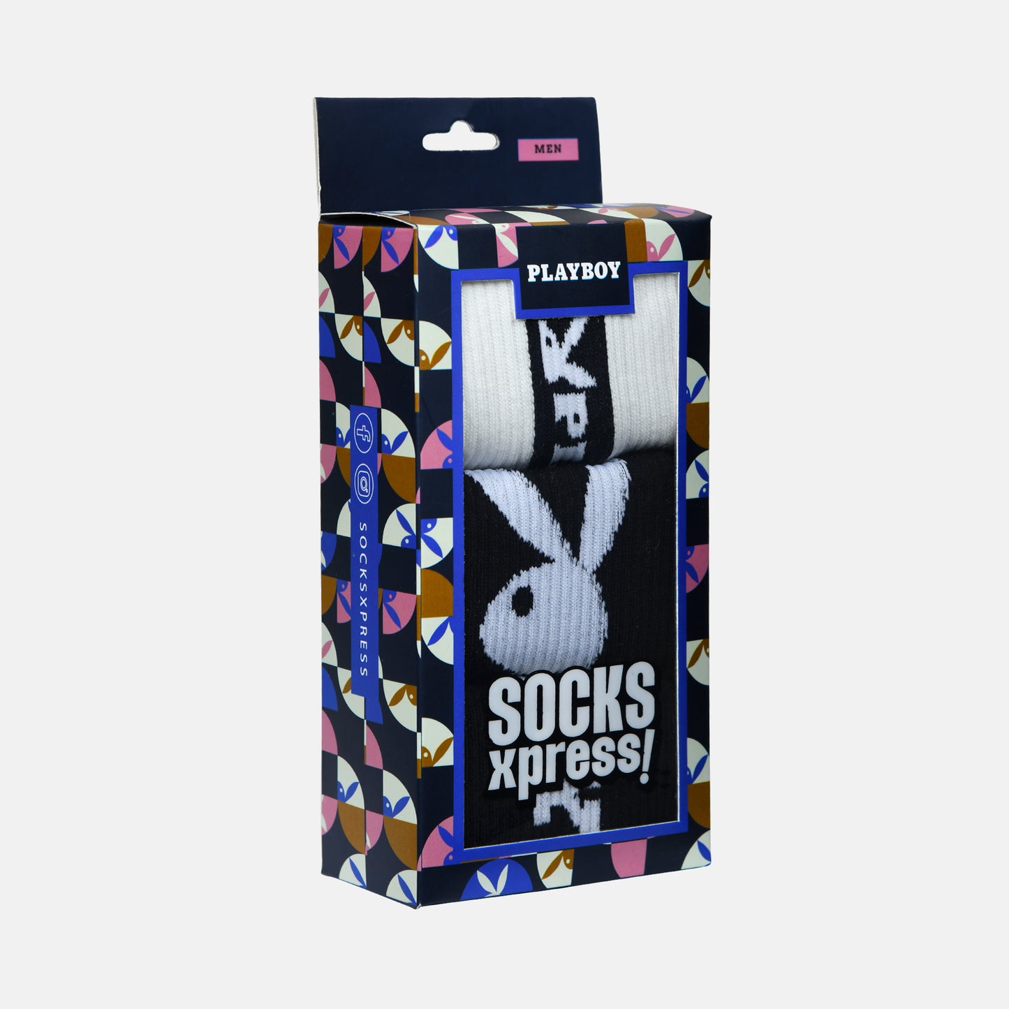 Men’s Playboy Themed Crew Socks