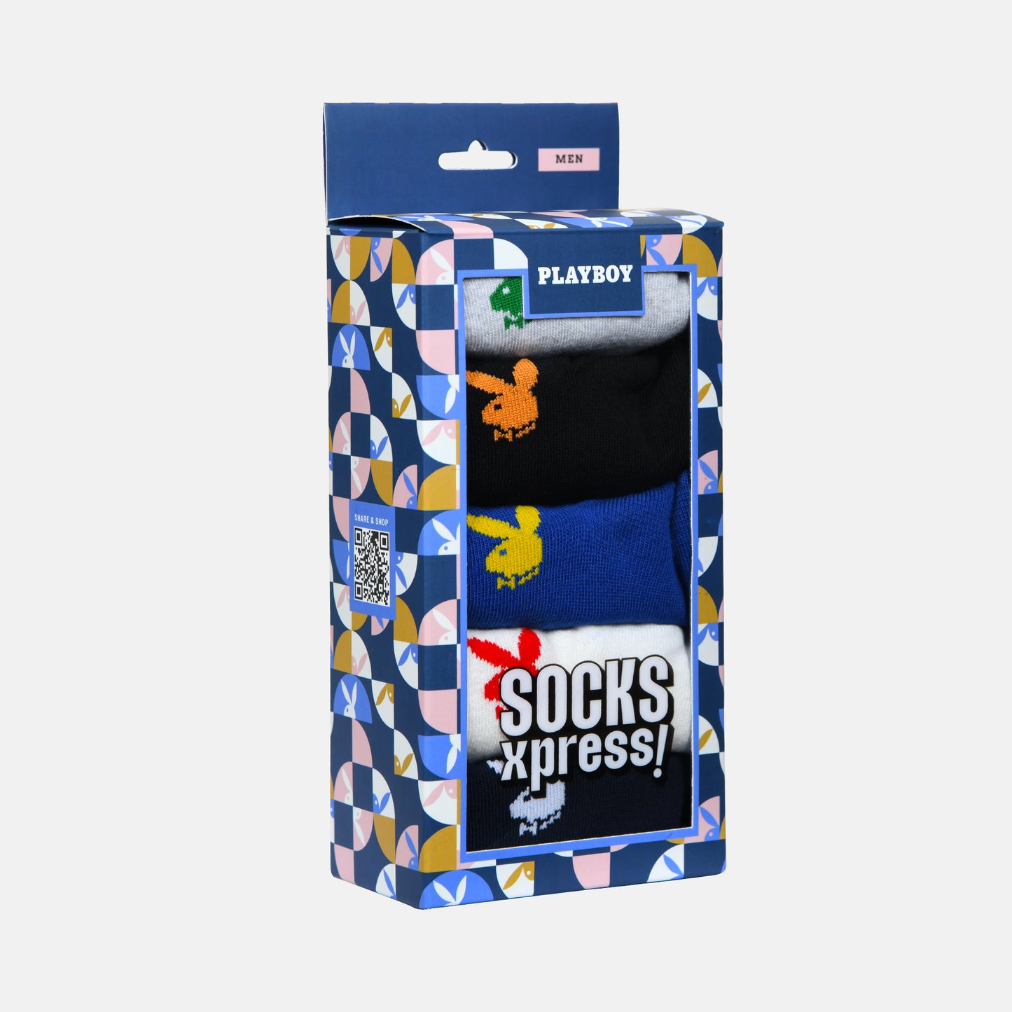 Men’s Playboy Themed Ankle Socks