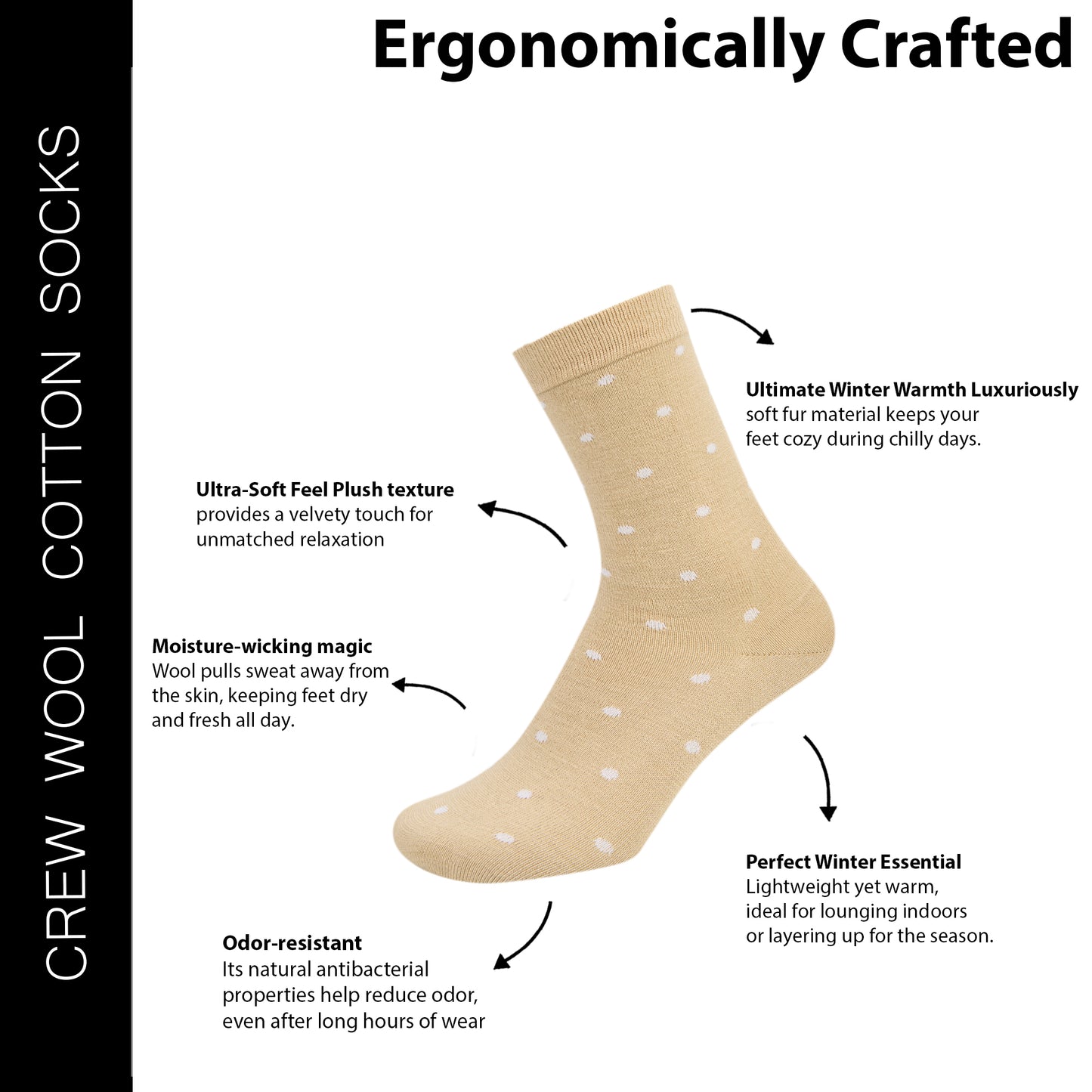 Women’s Woollen Toe Socks