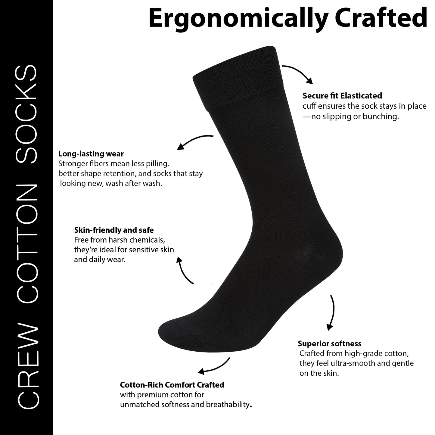 Men's Organic Cotton Crew Socks