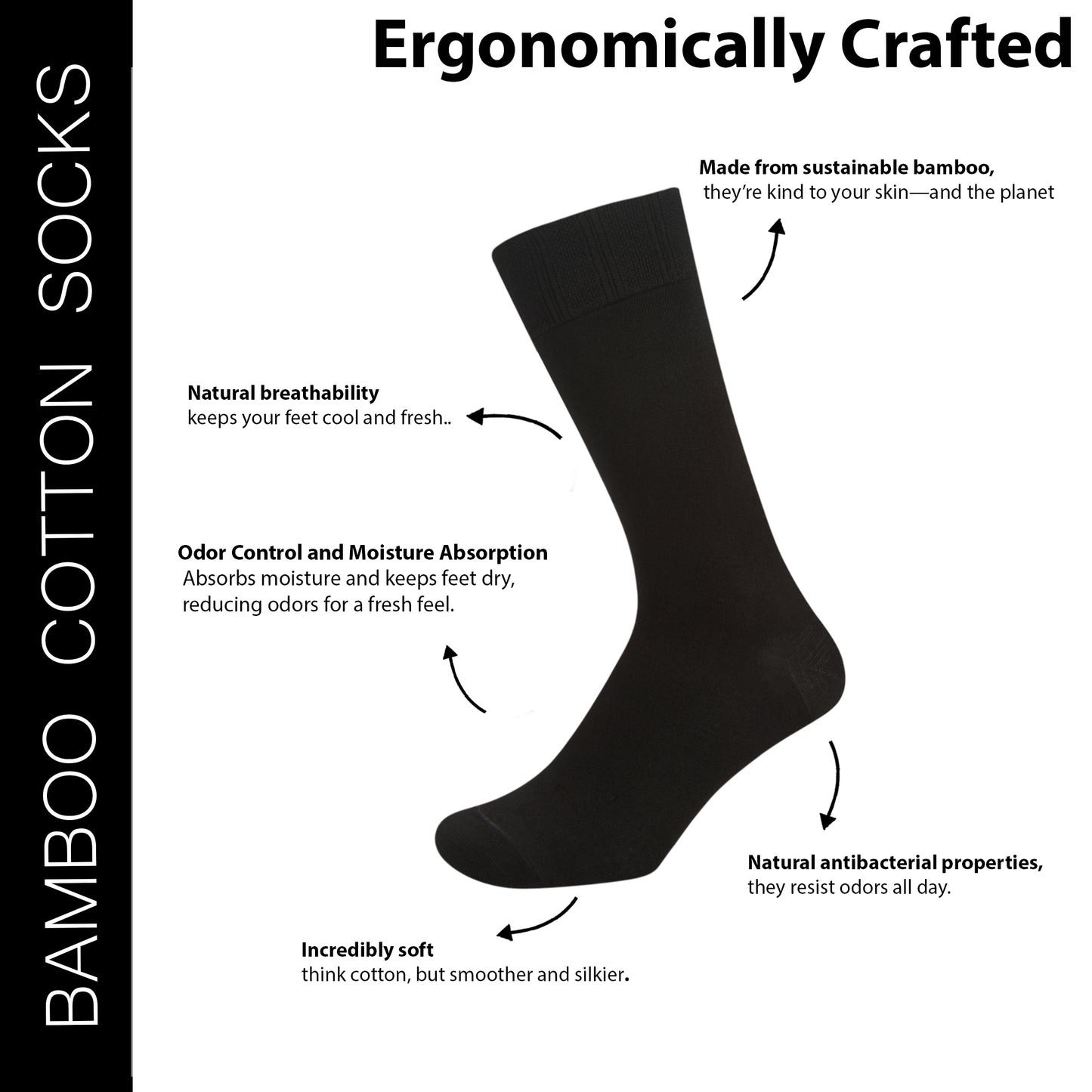Men’s Bamboo Crew Socks