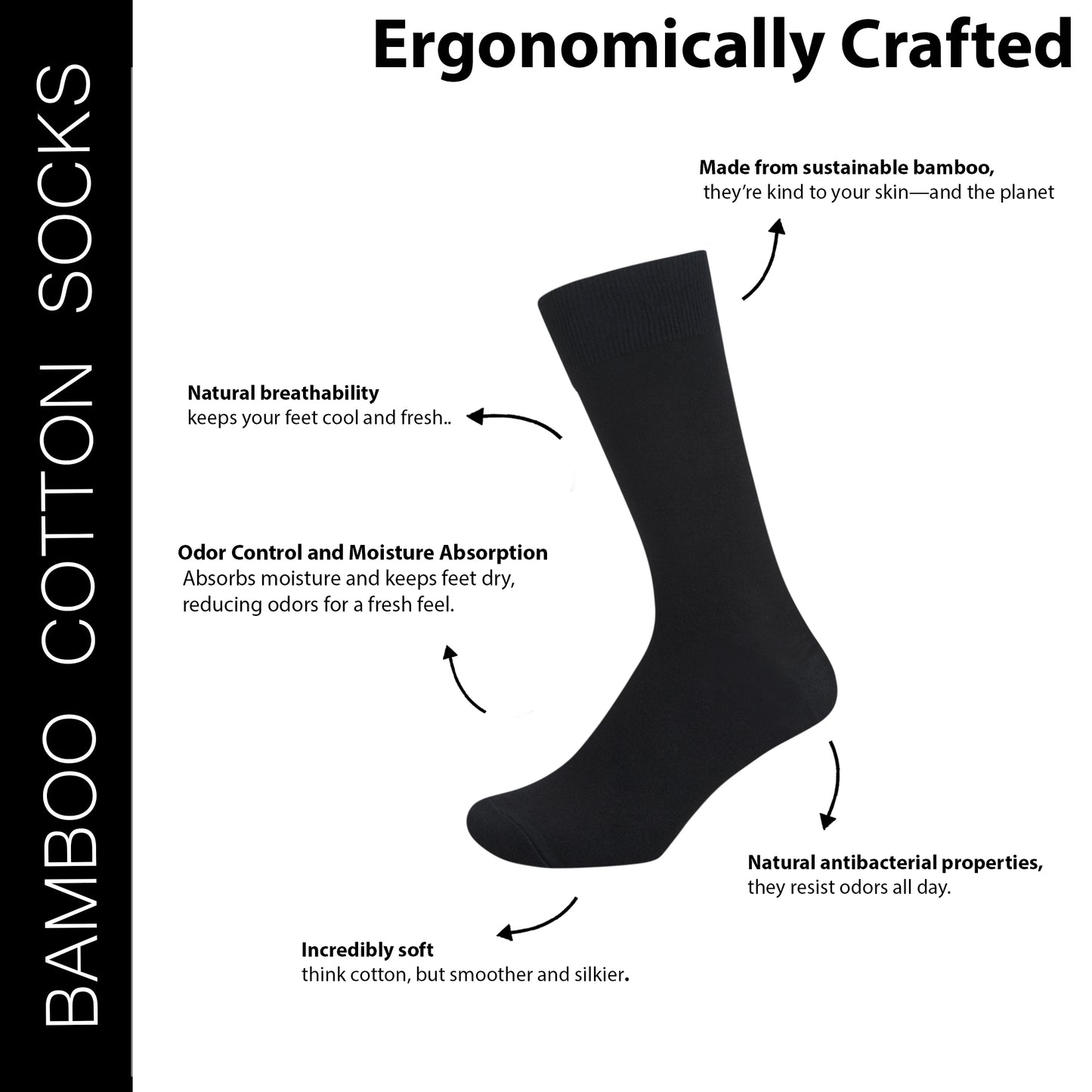 Men’s Bamboo Crew Socks