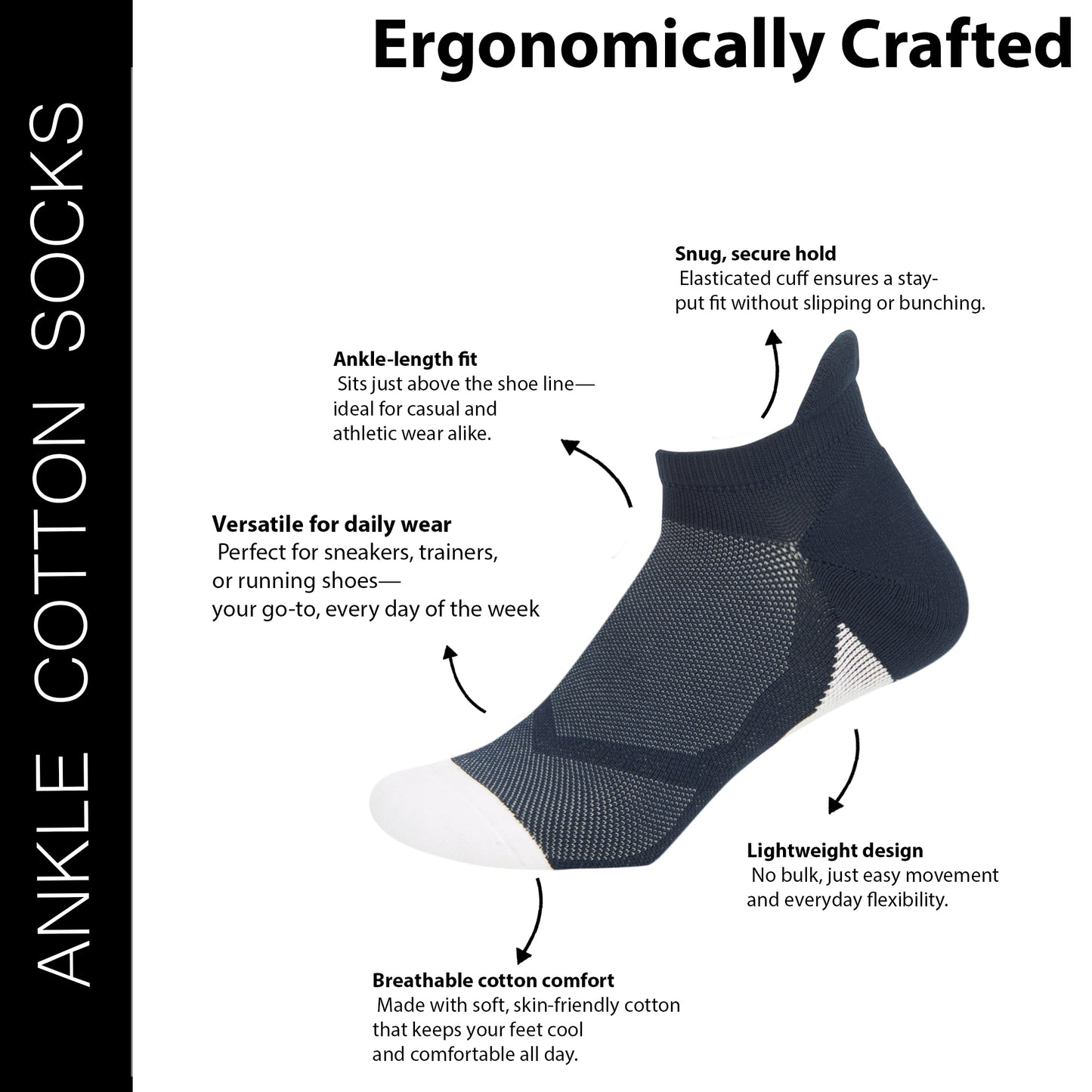 Men’s Atheletic Themed Ankle Socks