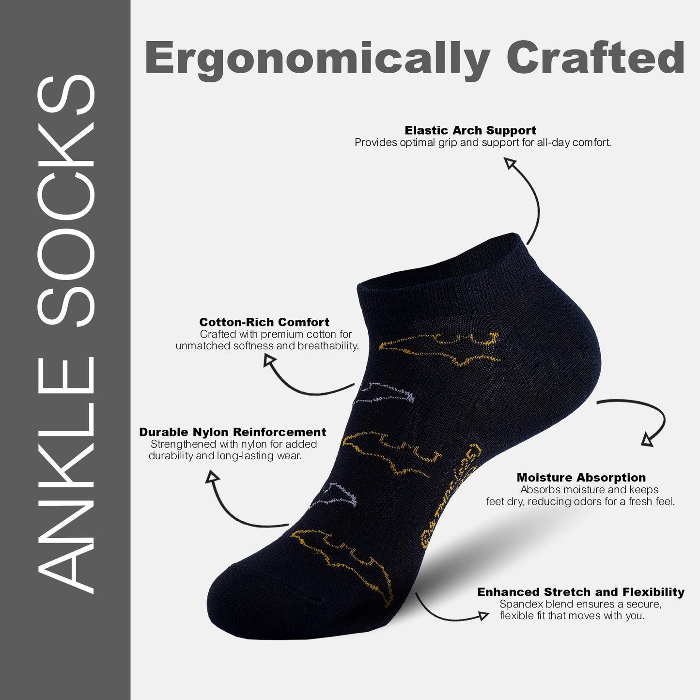 Men's Justice League Batman Ankle Socks