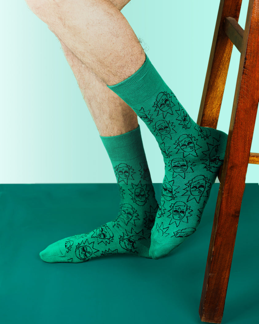 Men’s Rick and Morty Themed Crew Socks