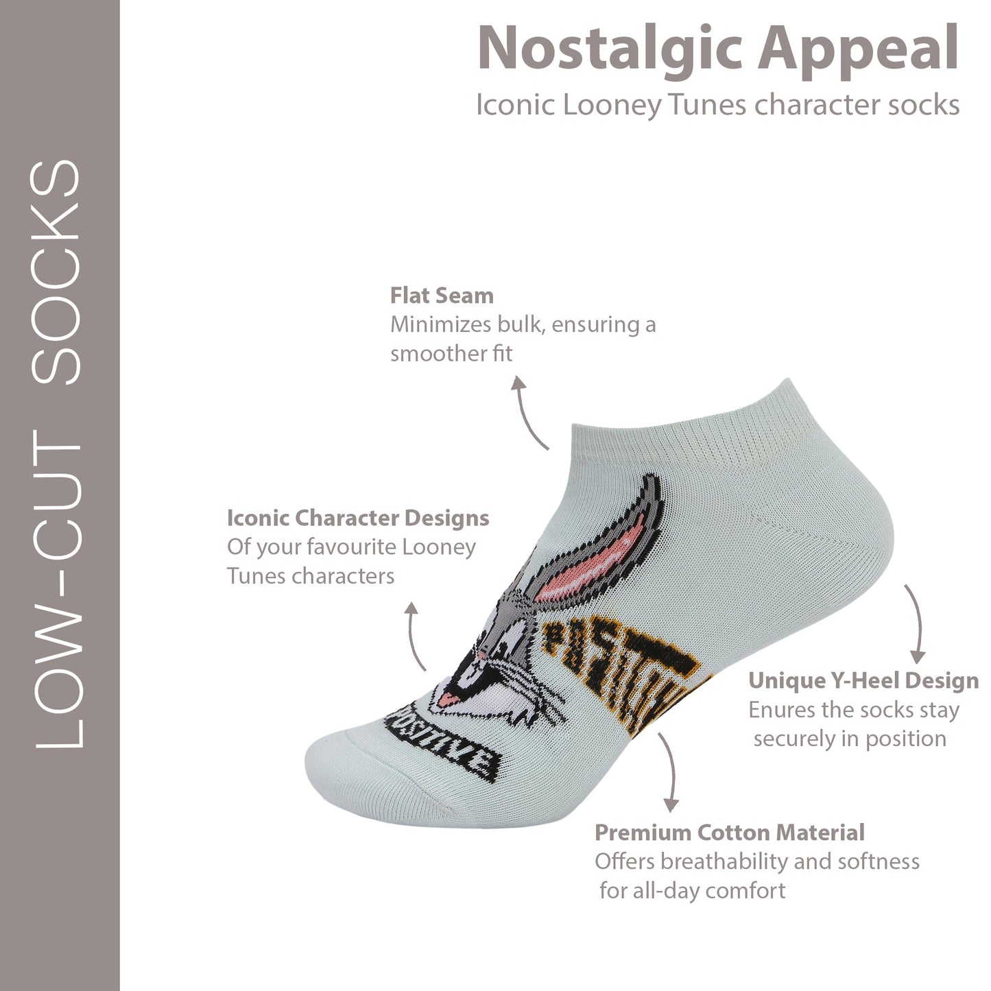 Women’s Looney Tunes Cartoon Lowcut Socks