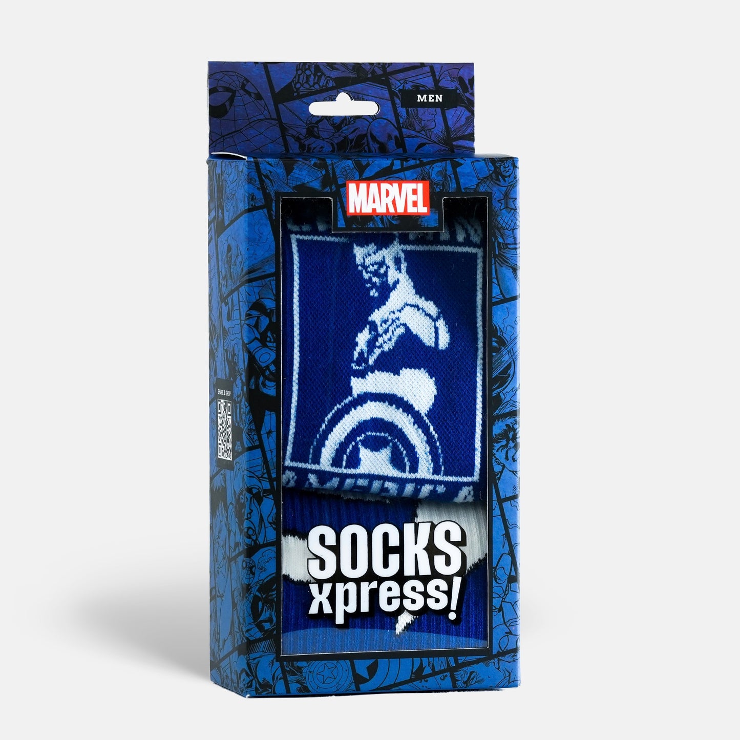 Men's Marvel Captain America Crew Socks
