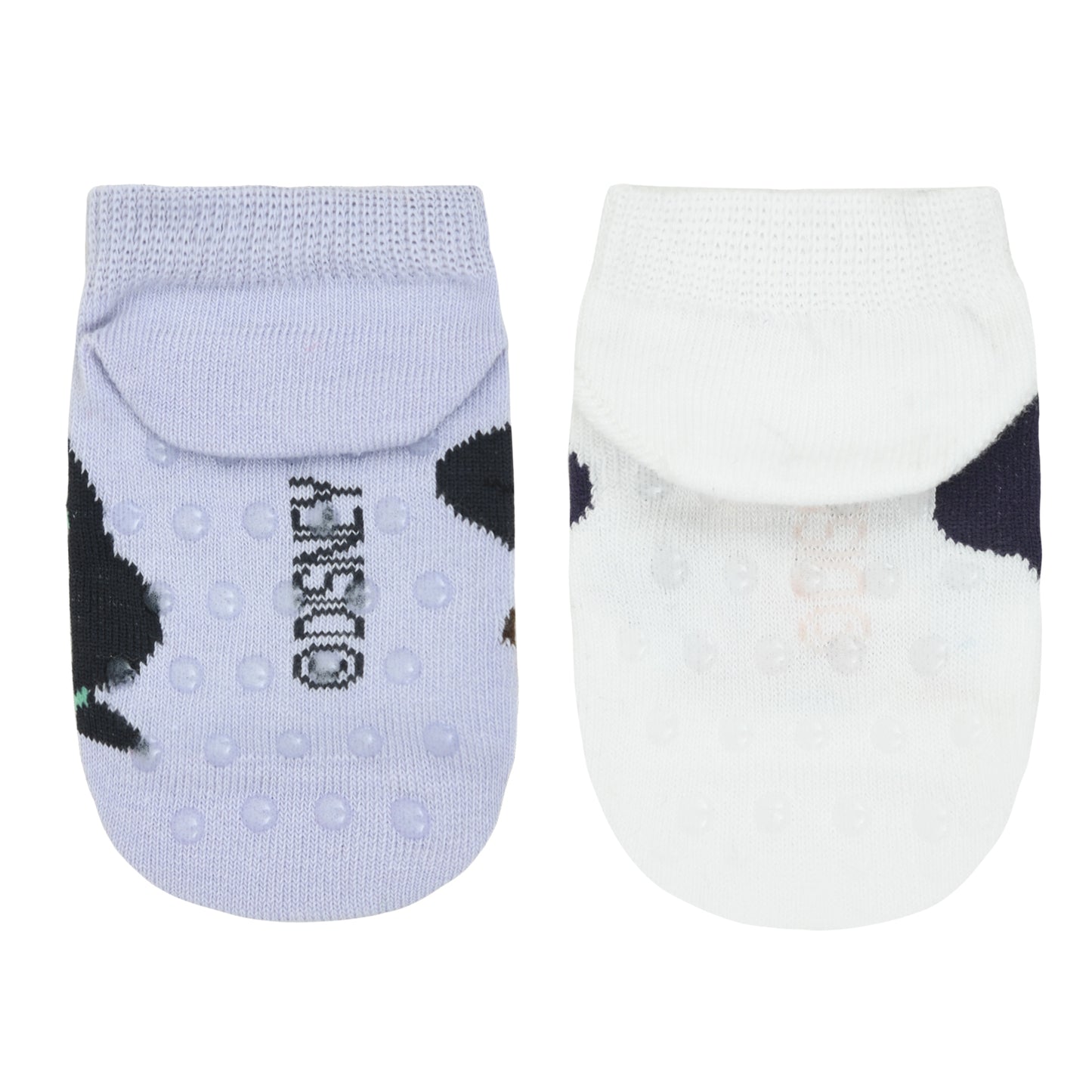 Balenzia x Disney Princess Anti-Skid Lowcut socks for Kids- Snow White, Jasmine (Pack of 2Pairs/1U) (Lavender, White) - Balenzia