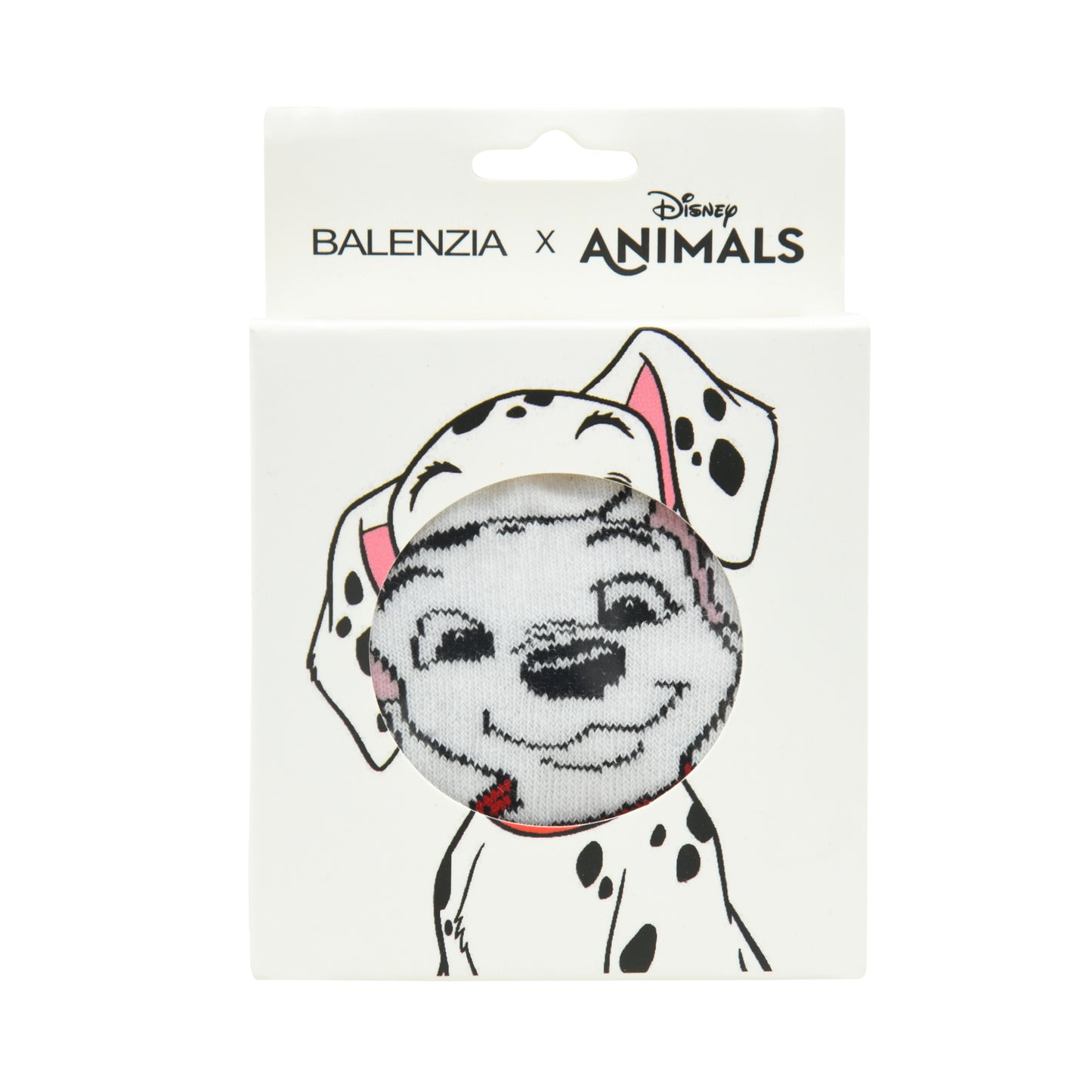 Balenzia x Disney Character Cushioned Ankle socks for women-101 Dalmations (Pack of 1 Pair/1U)-White - Balenzia