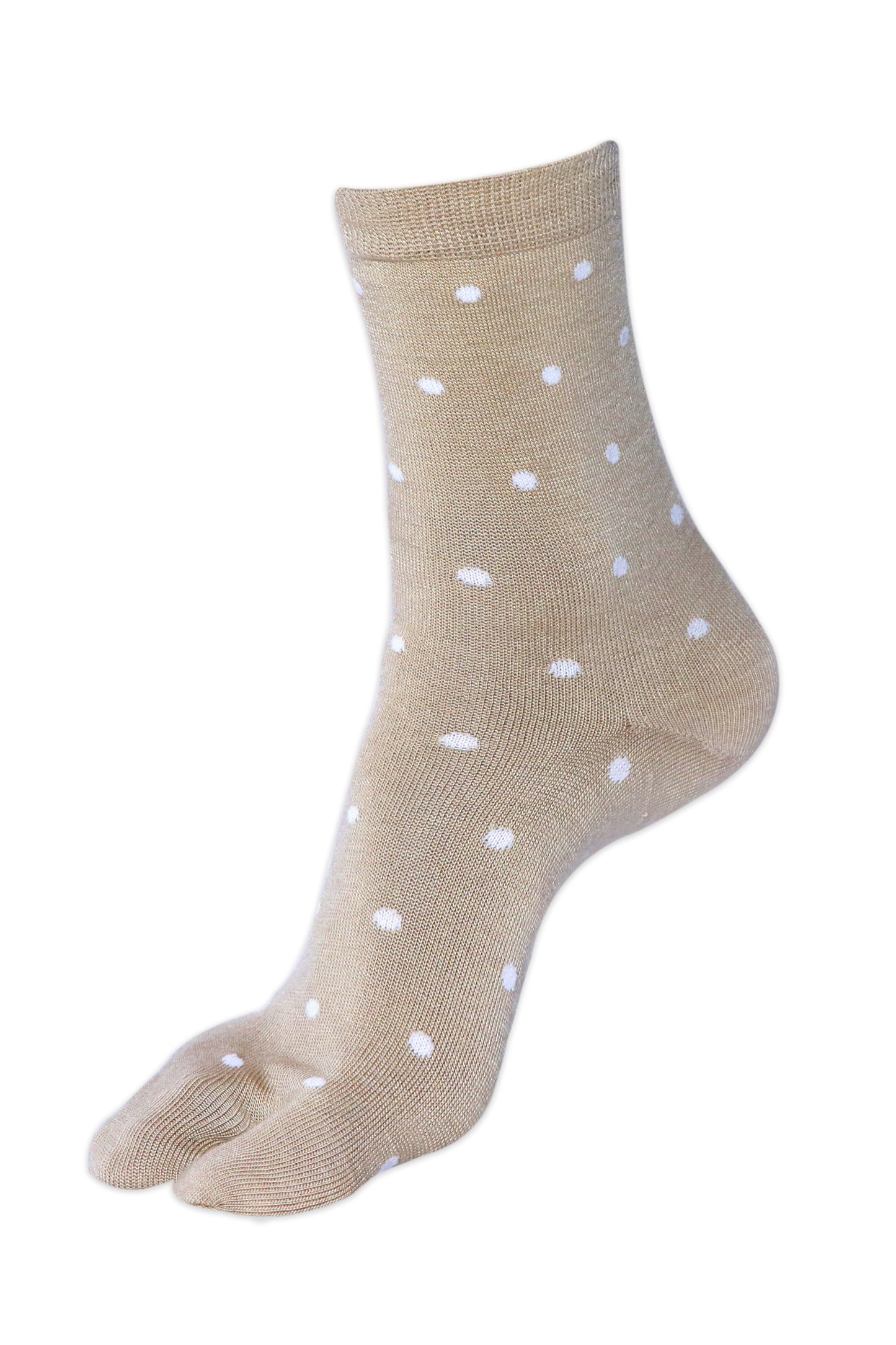 Balenzia Women's Polka Patterned Woolen Toe Socks- Black-L.grey-Beige (Pack of 3 Pairs/1U) - Balenzia