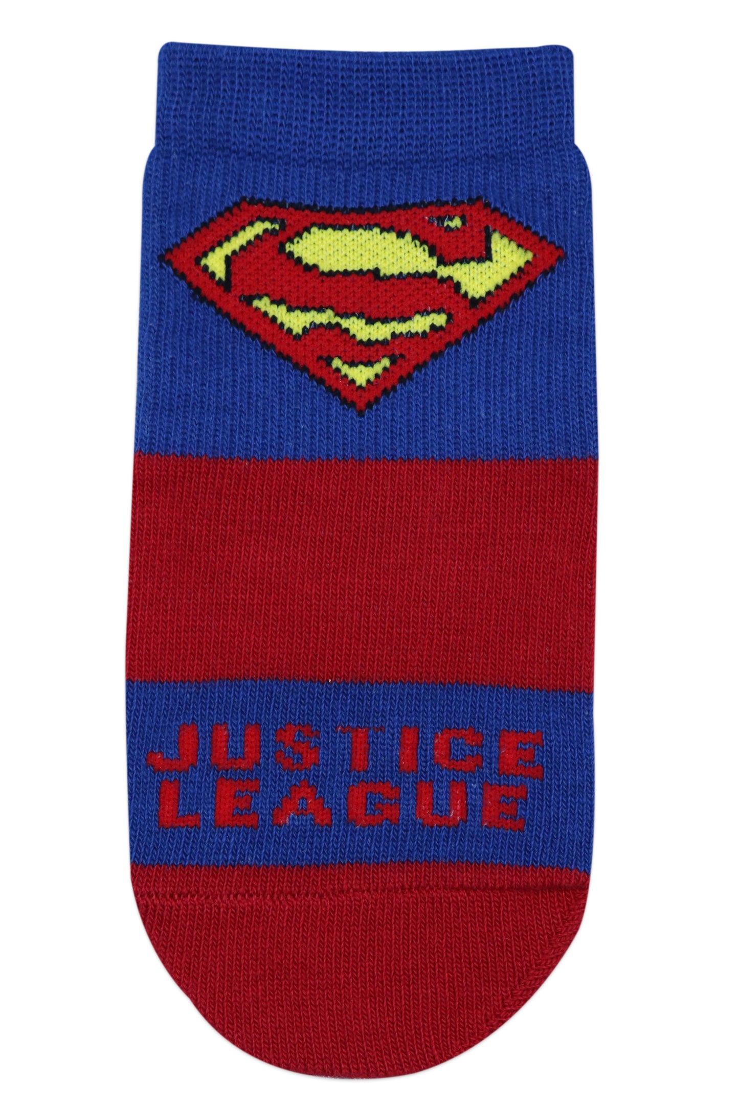 Justice League By Balenzia High Ankle Socks for Kids with Anti-Skid Silicone Technology (Pack Of 3 Pairs/1U)(1-2 Years)(2-3 Years)Superman, Batman, Green Lantern - Balenzia