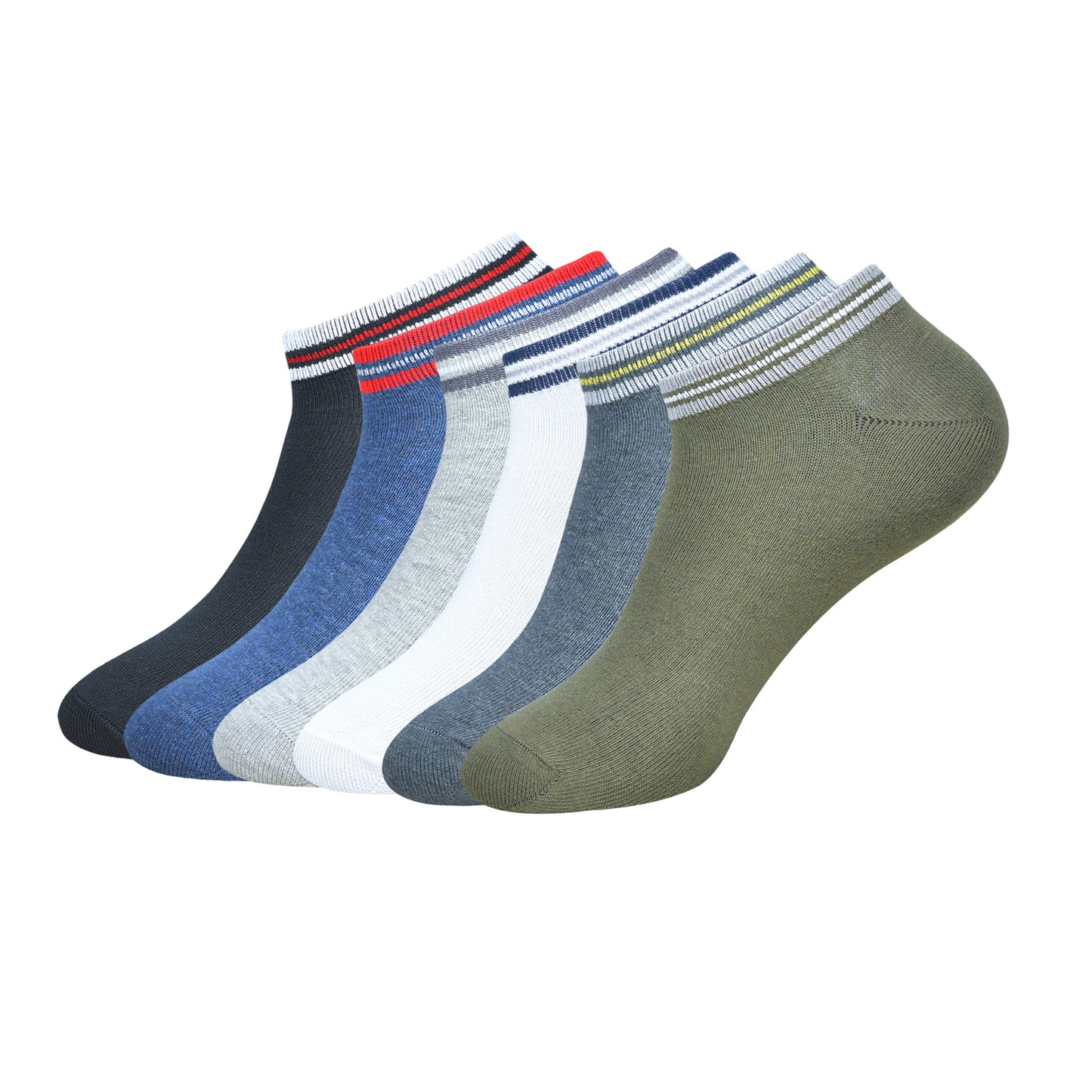 Balenzia Men's Lowcut Ankle socks- Pack of 6 (Assorted)