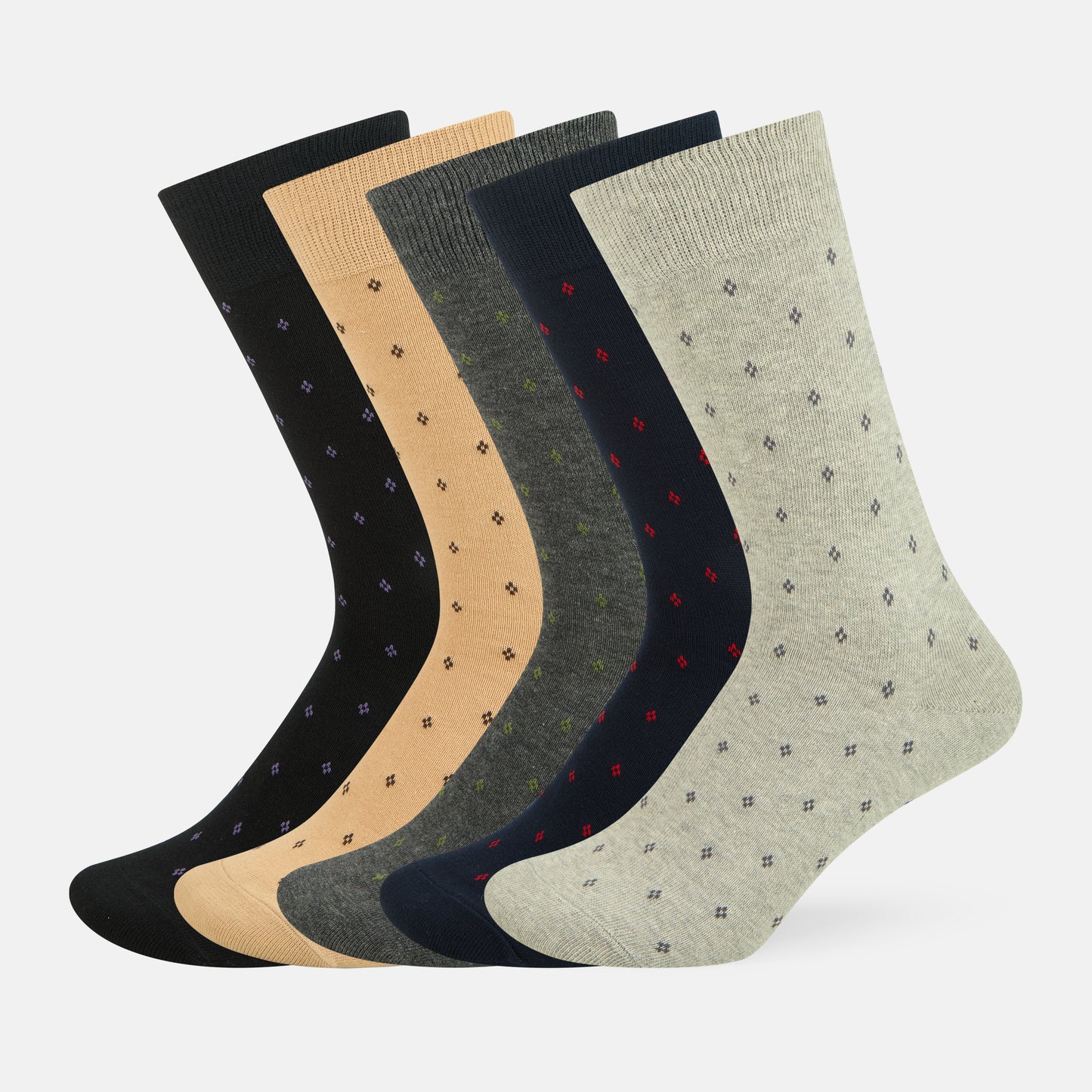 Men’s Patterned Cotton Crew Socks