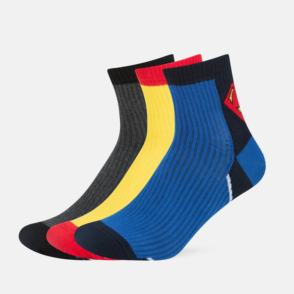 Men’s Justice League High Ankle Rib Socks