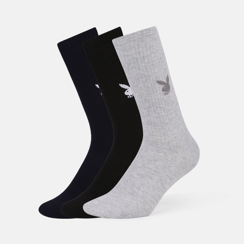 Men’s Playboy Solid Crew Socks