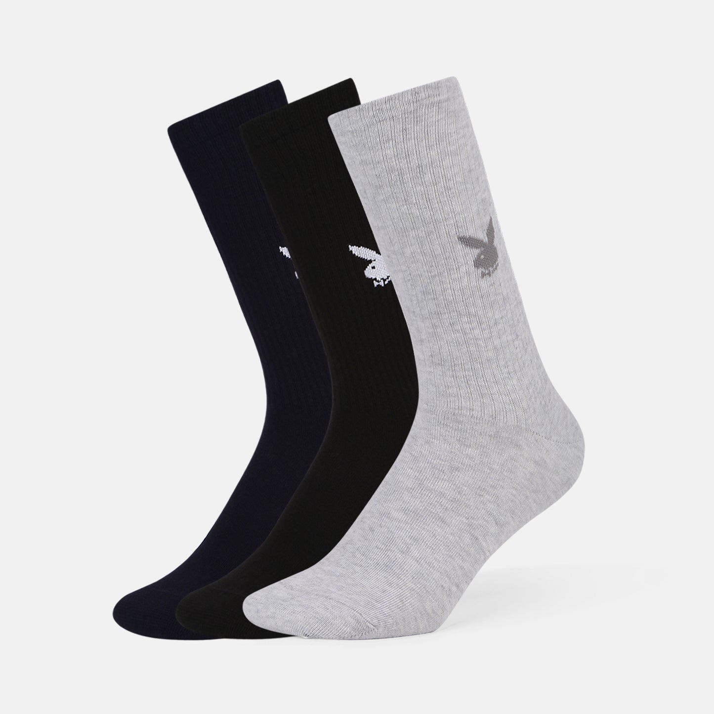 Men’s Playboy Solid Crew Socks