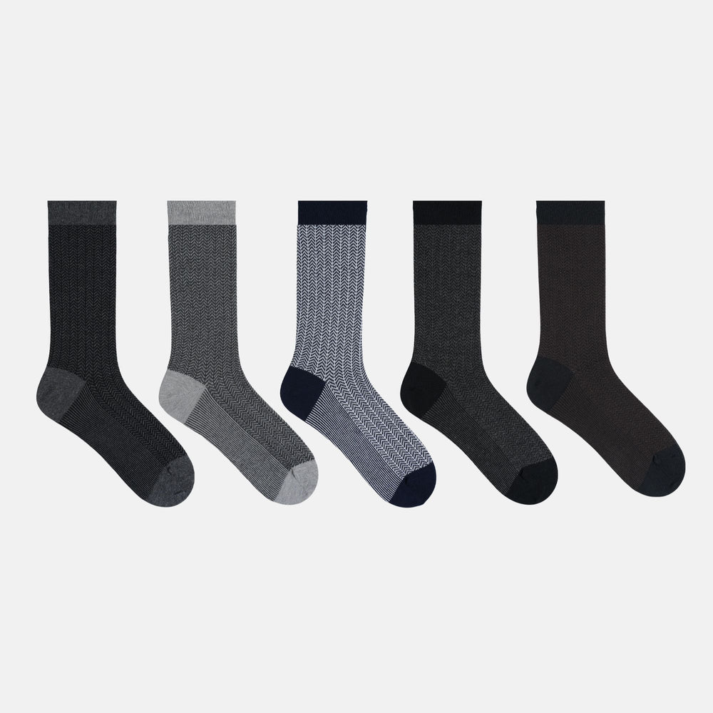 Men’s Patterned Cotton Crew Socks