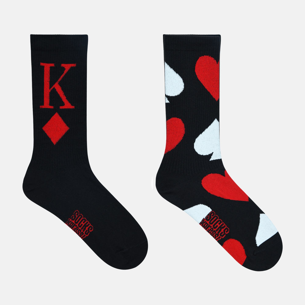 Men’s Bicycle Poker Themed Crew Socks