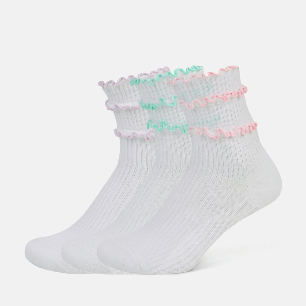 Women’s Summer Themed Frilled High Ankle Socks