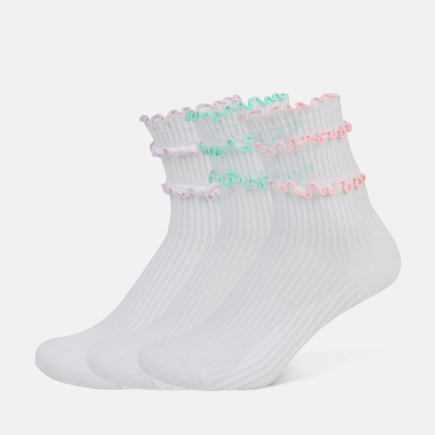 Women’s Summer Themed Frilled High Ankle Socks