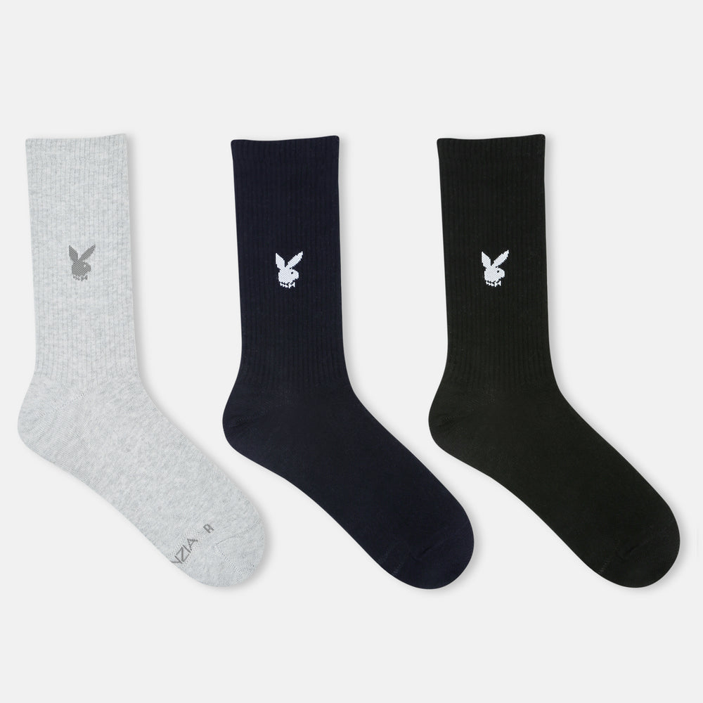 Men’s Playboy Solid Crew Socks