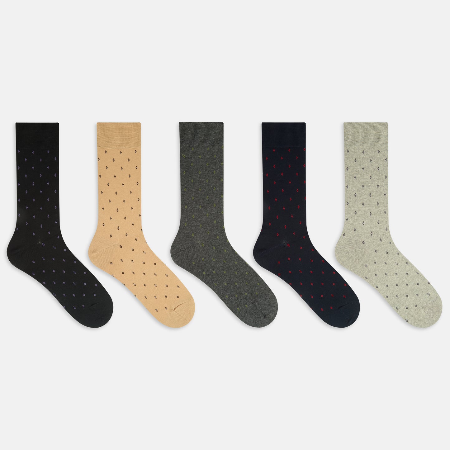 Men’s Patterned Cotton Crew Socks