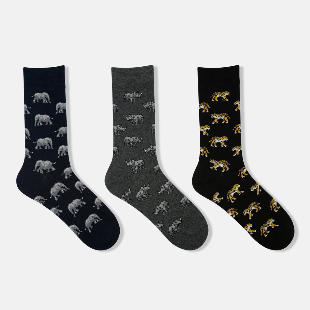 Men’s WWF-India Themed Crew Socks