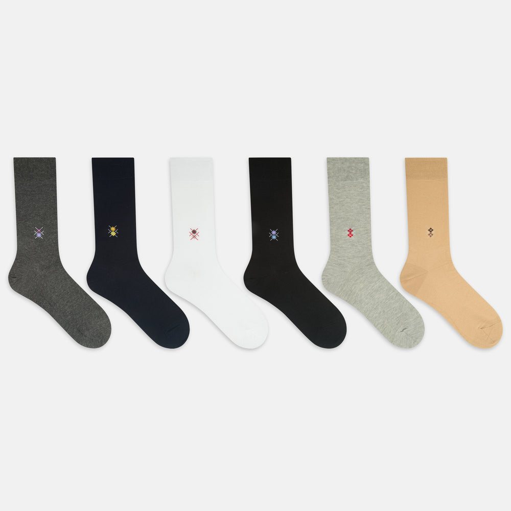 Men’s Motif Cotton Crew Socks