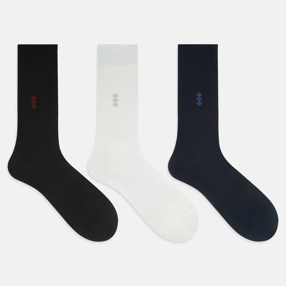 Men’s Motif Cotton Crew Socks
