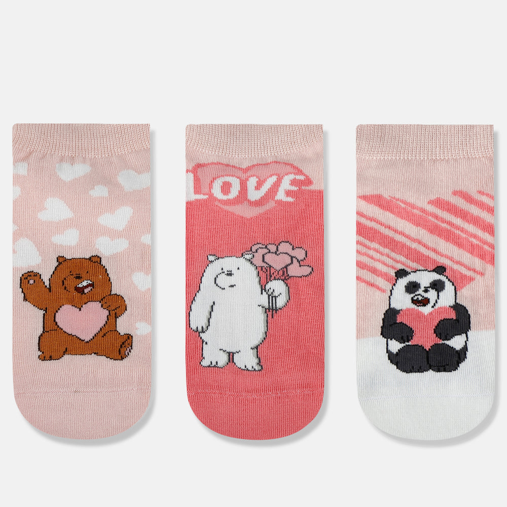 We Bare Bears Themed Ankle Socks For Women