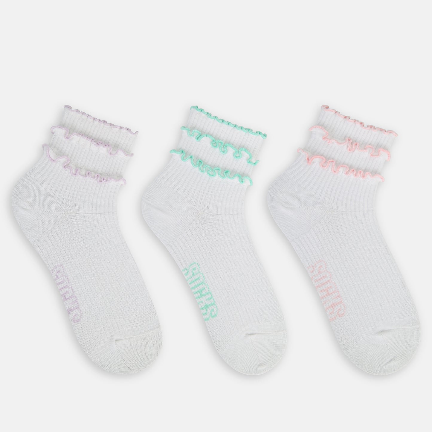 Women’s Summer Themed Frilled High Ankle Socks